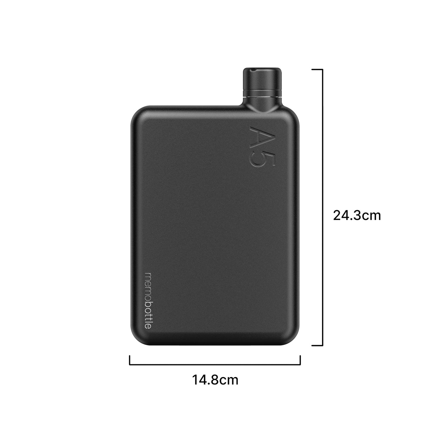 A5 Stainless Steel Memobottle Black