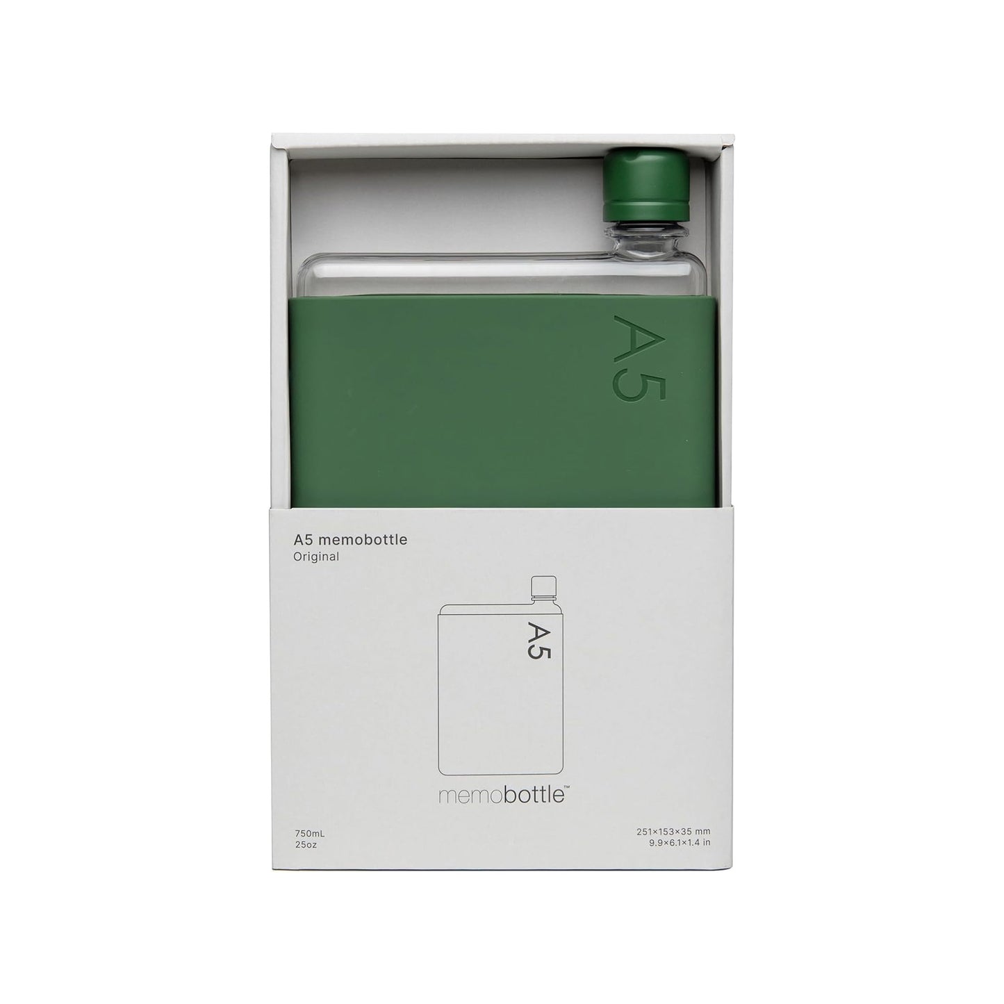 A5 Memobottle (Bundle) Moss Green
