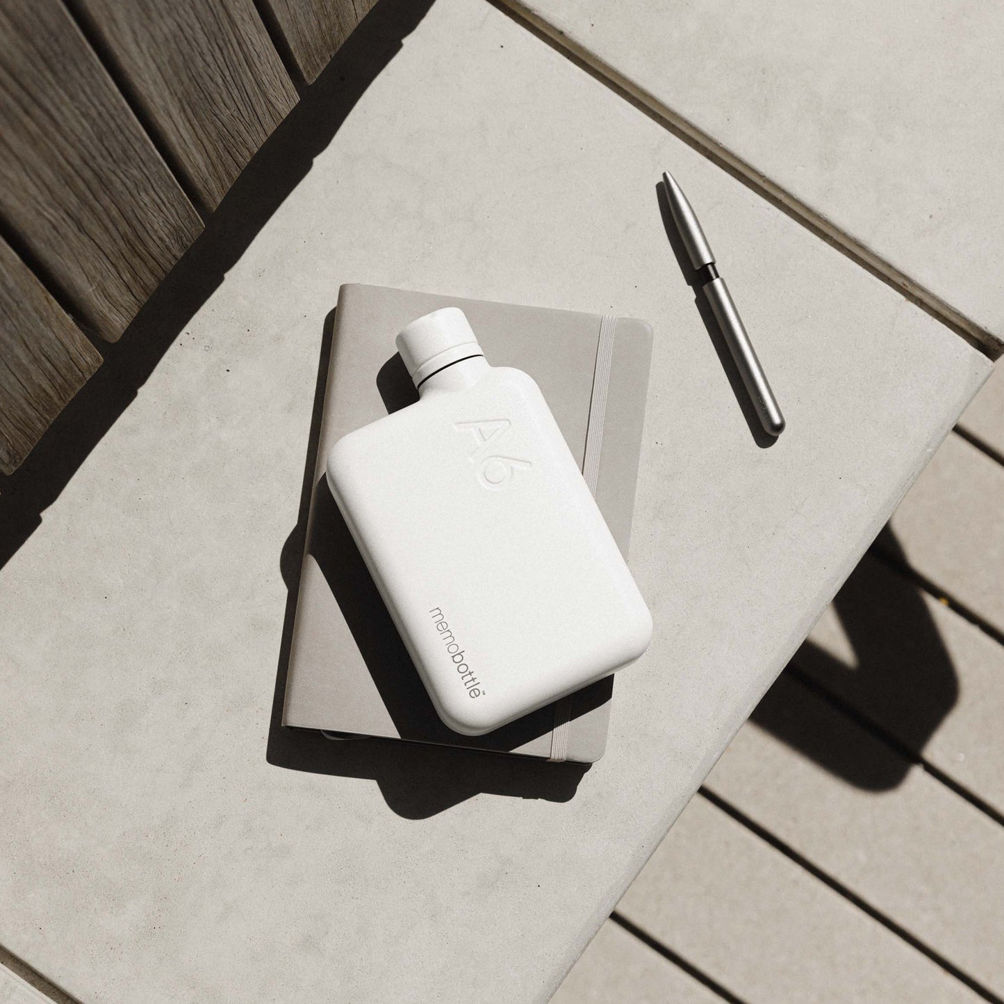 A6 Stainless Steel Memobottle White