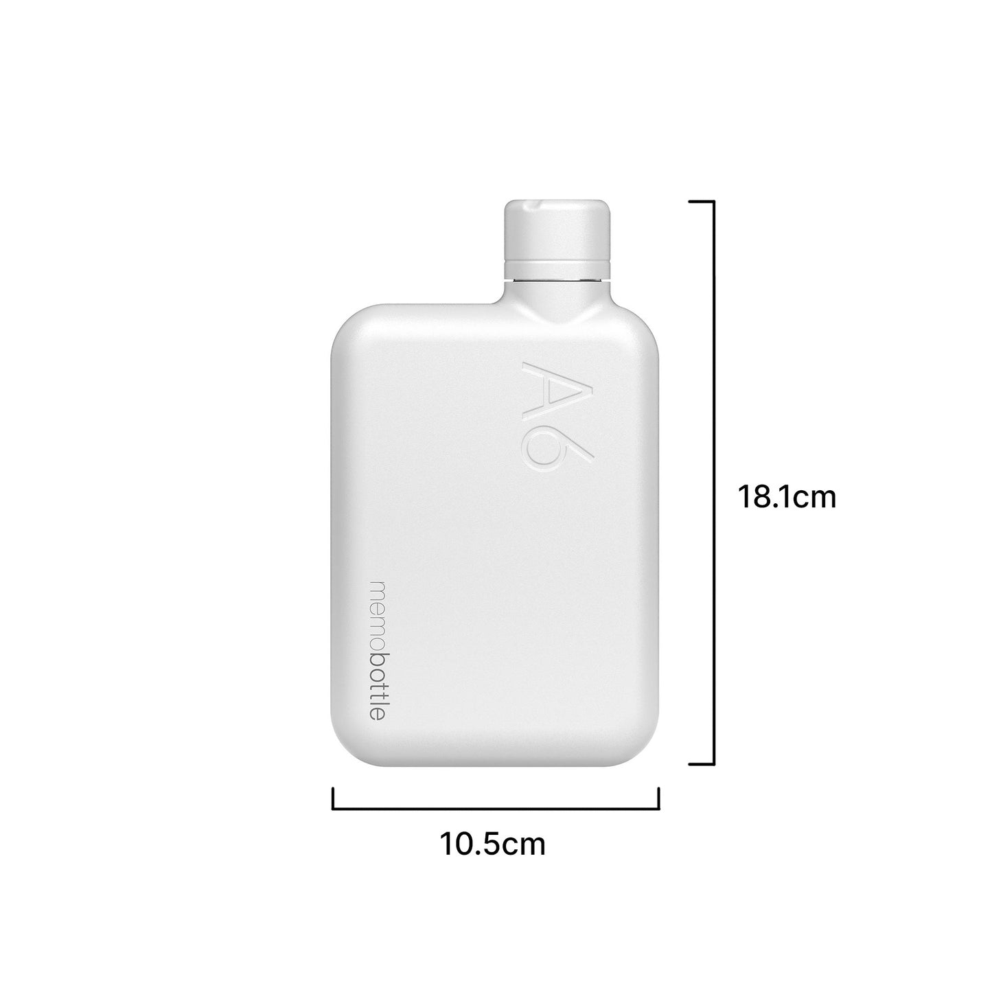 A6 Stainless Steel Memobottle White