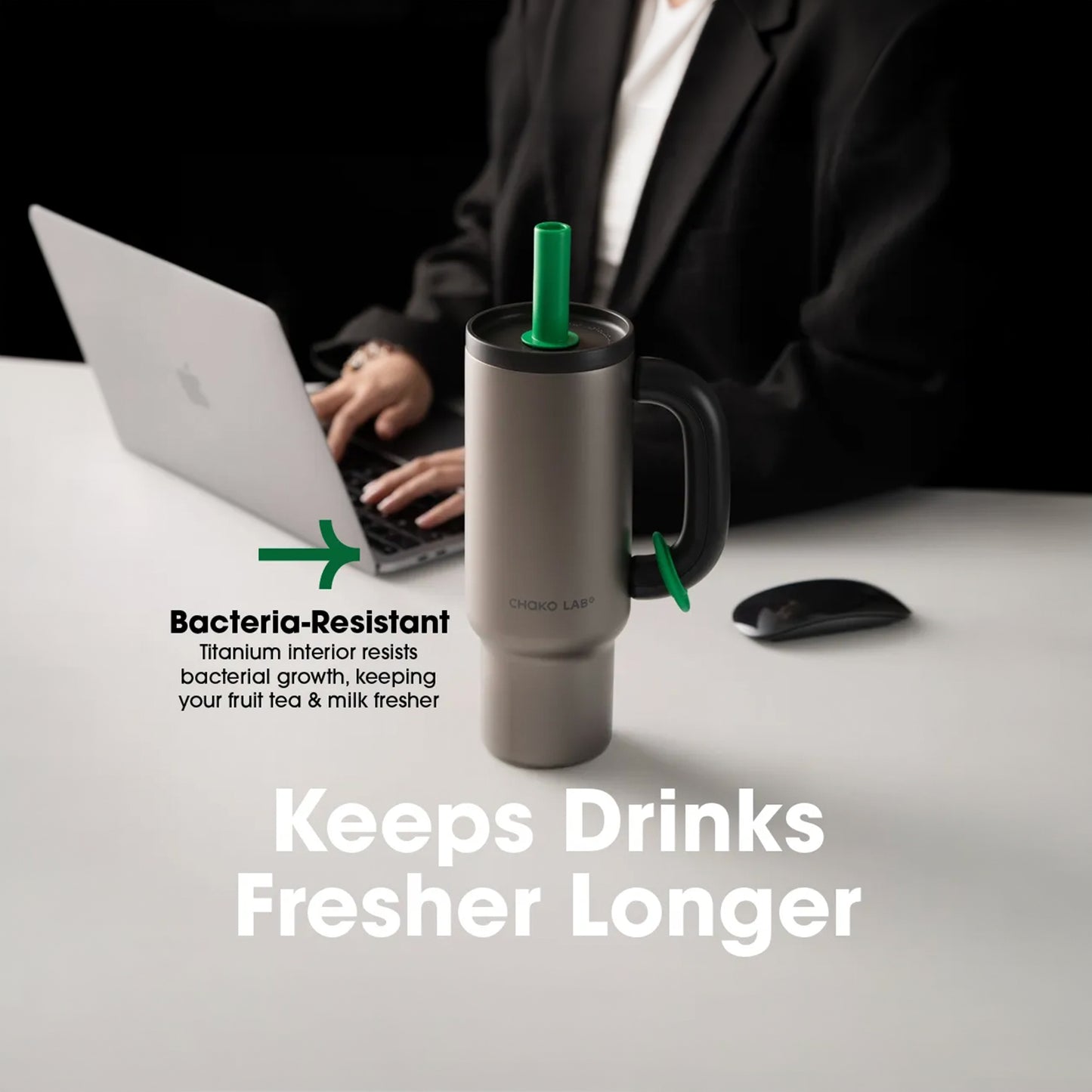 Chako Lab Bawang Tumbler Titanium (Matte Black)