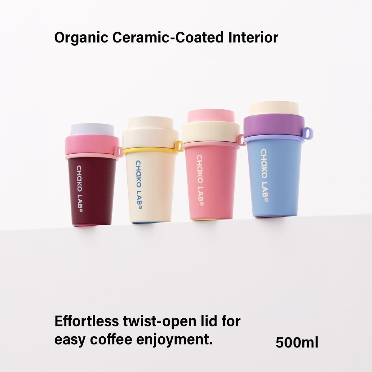 Chako Lab Coffee Cup Twizo 500ml Stainless Steel (Silver)