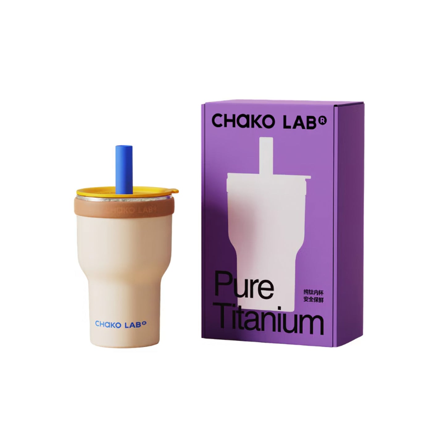 Chako Lab Dual-Layer Ti Tumbler (Brown)