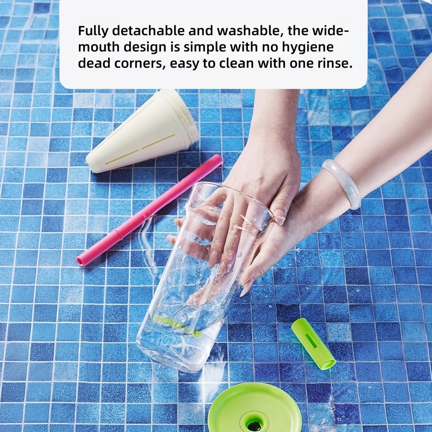 Chako Lab Funnel Glass Cup 670ml (Green)