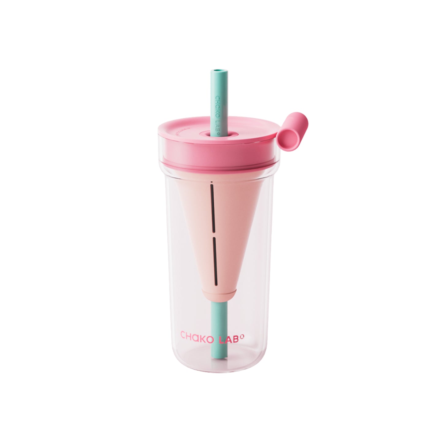 Chako Lab Funnel Glass Cup 670ml (Pink)
