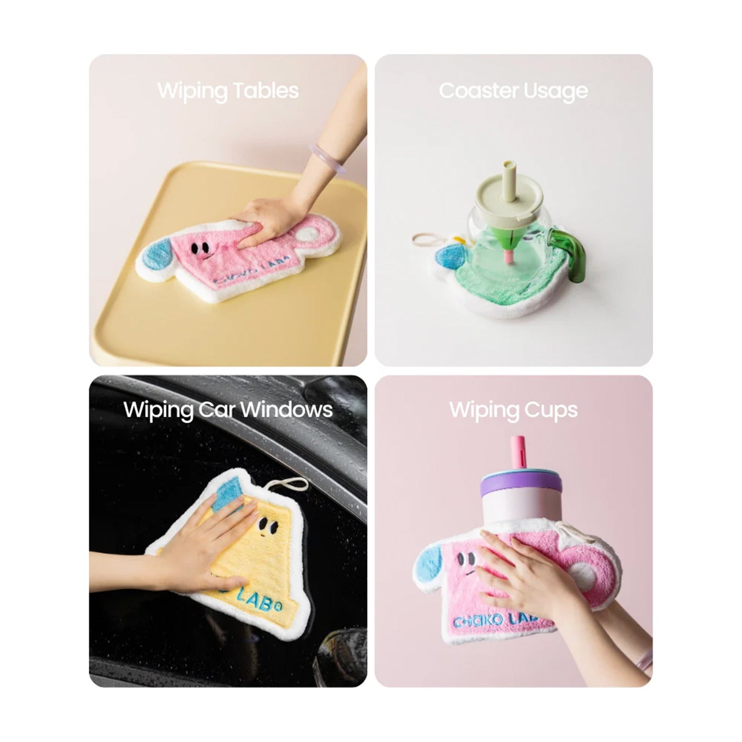 Chako Lab Hand Towel (Pink Mug)