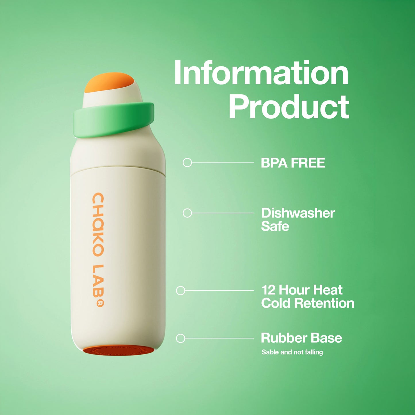 Chako Lab Kada Bottle 550ml (Mini Cantaloupe)