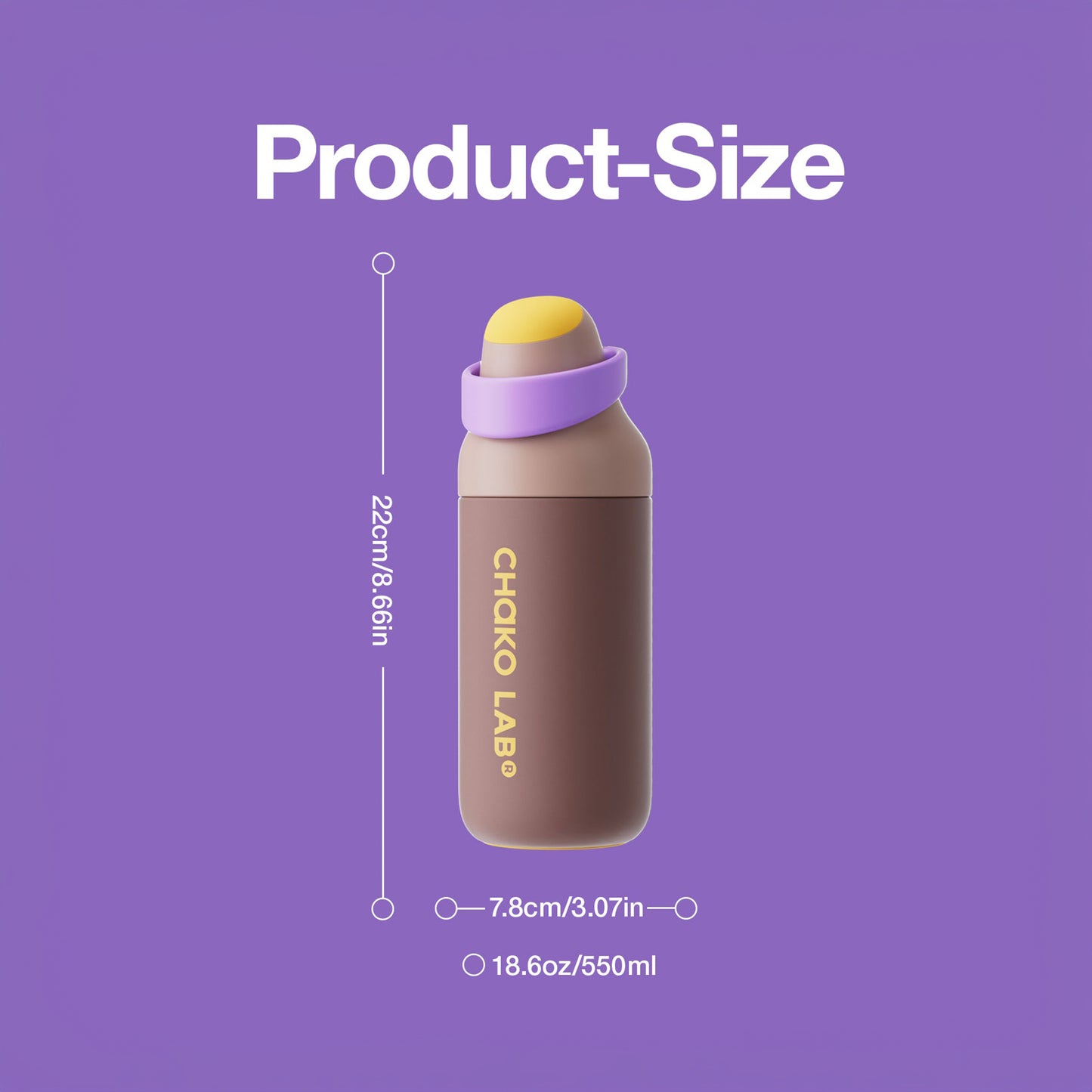 Chako Lab Kada Bottle 550ml (Taro Coco)