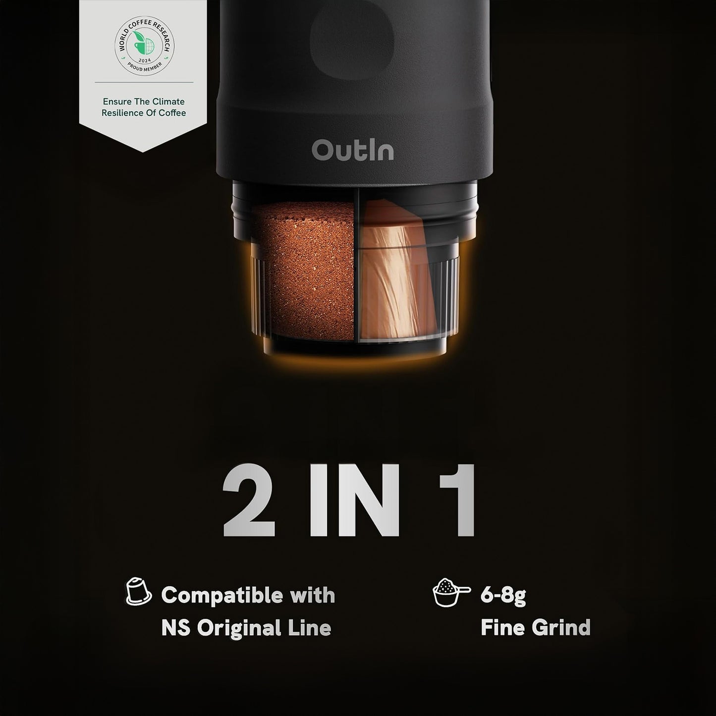OutIn Nano Portable Espresso Machine (Forest Green)
