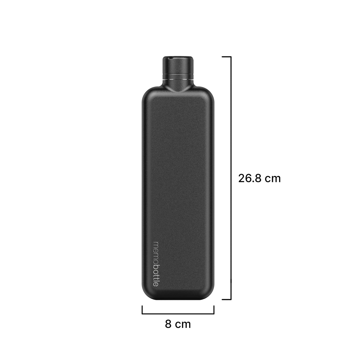 Slim Stainless Steel Memobottle Black