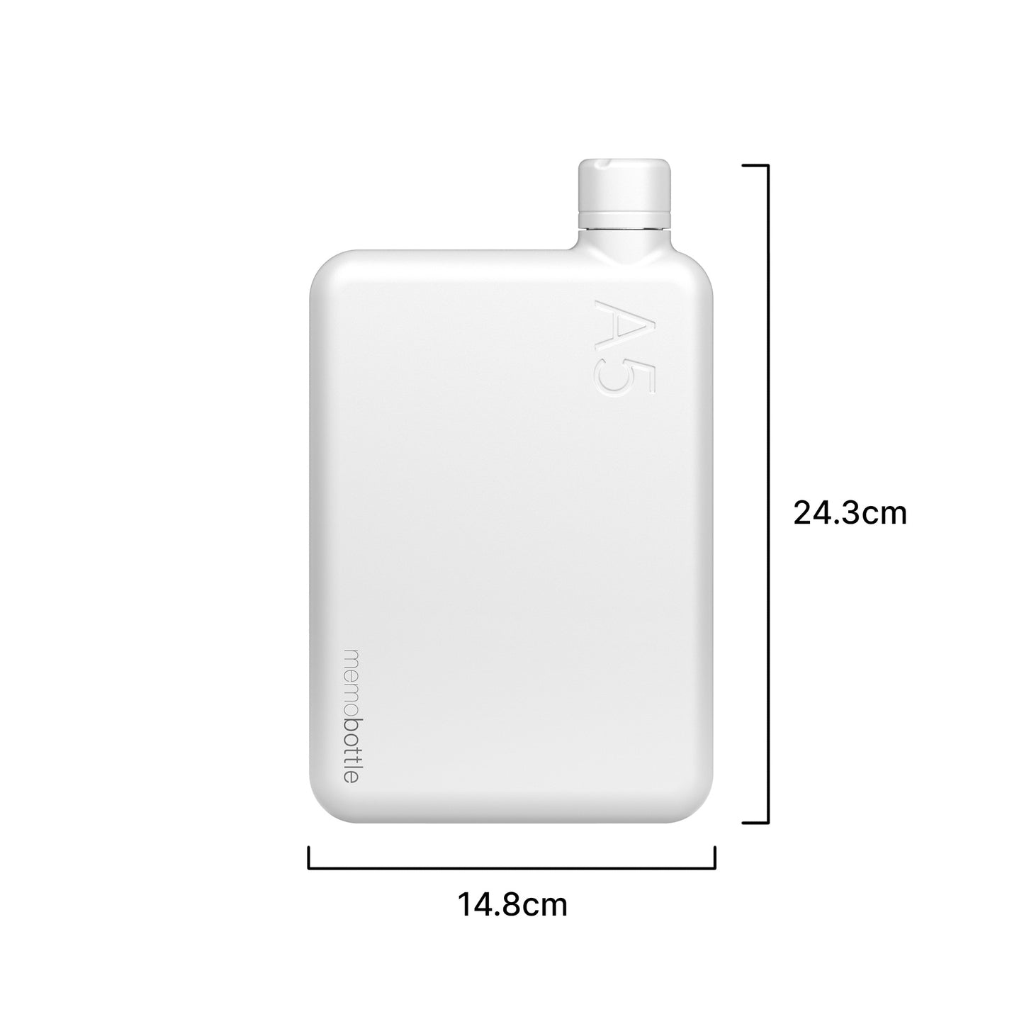 A5 Stainless Steel Memobottle White