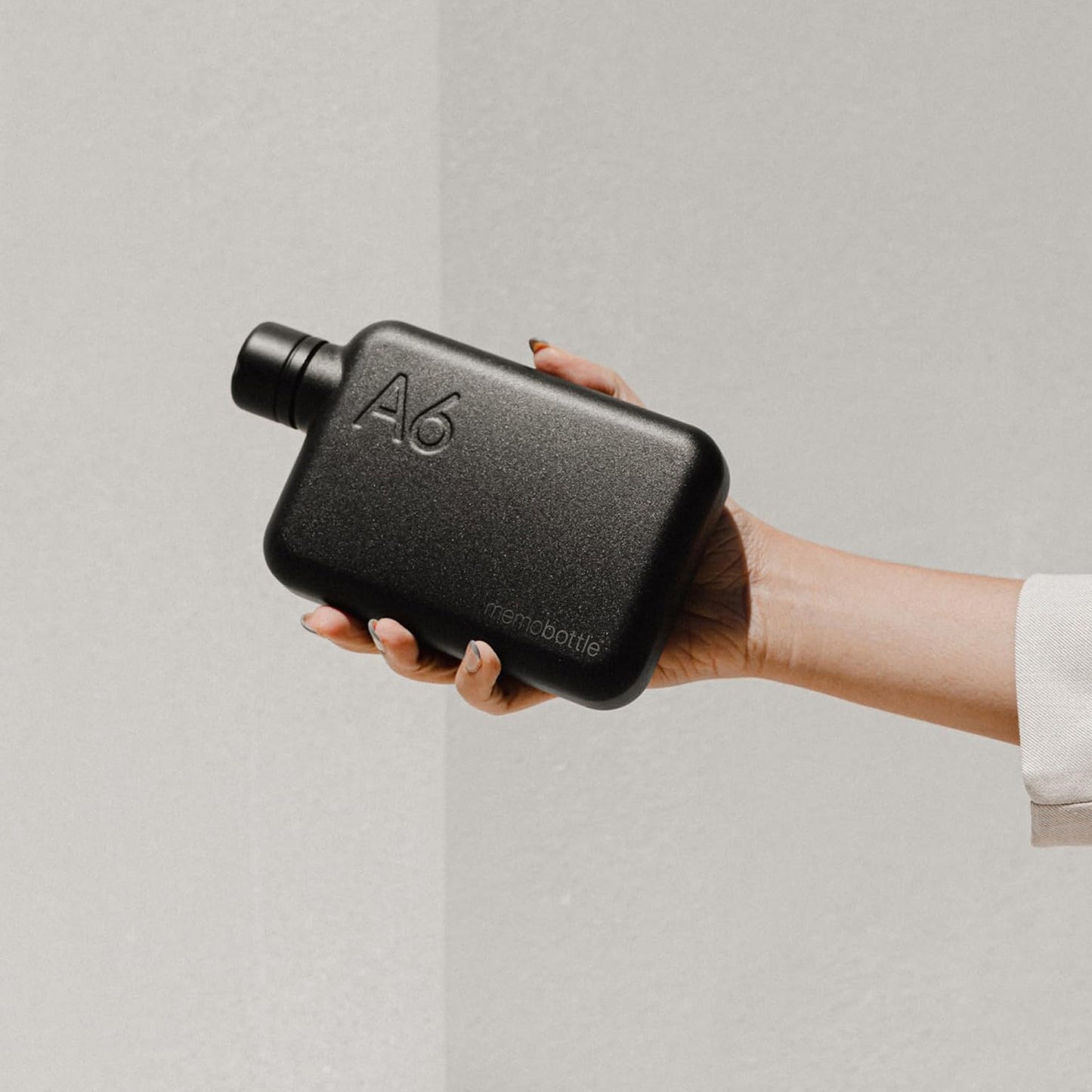 A6 Stainless Steel Memobottle Black