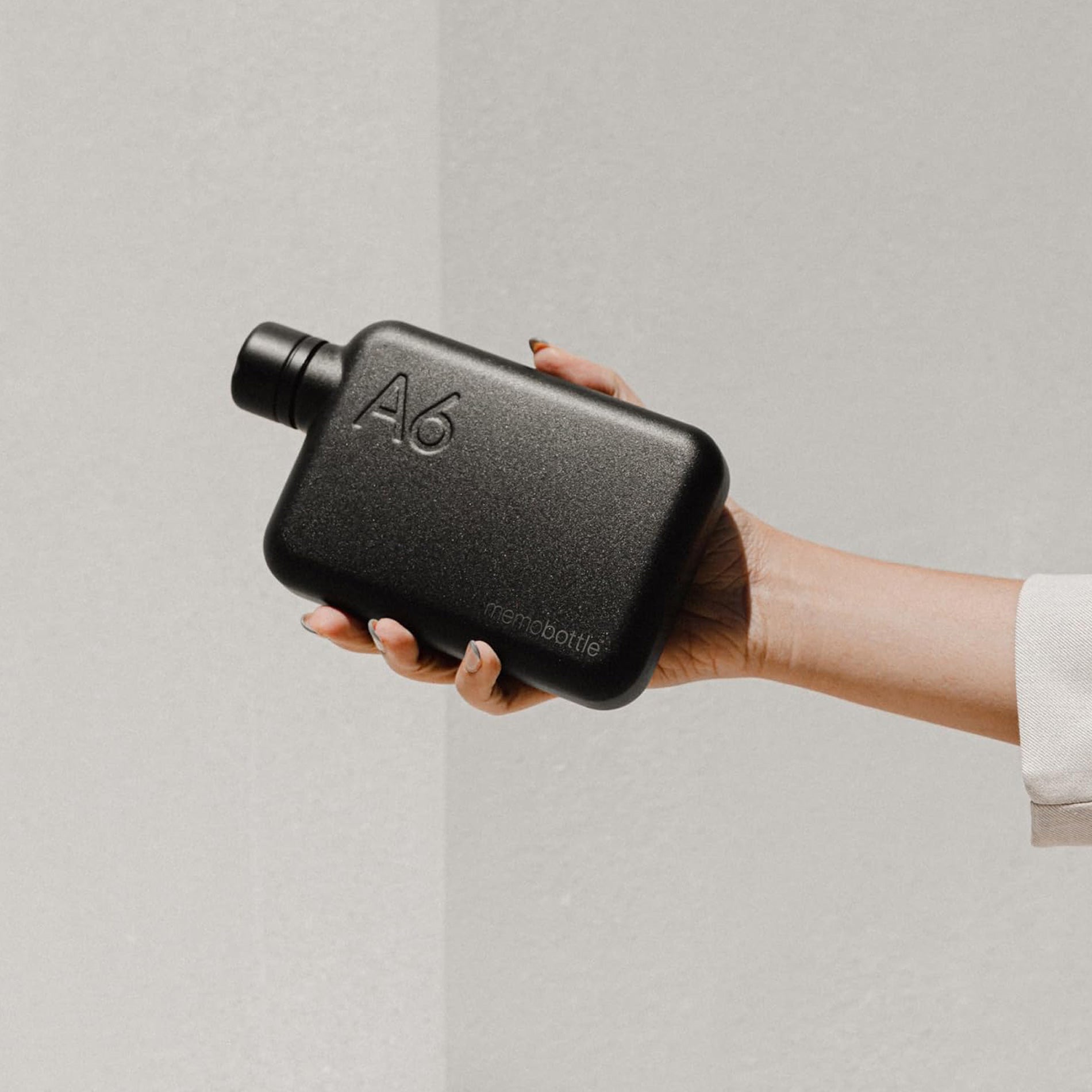 A6 Stainless Steel Memobottle Black
