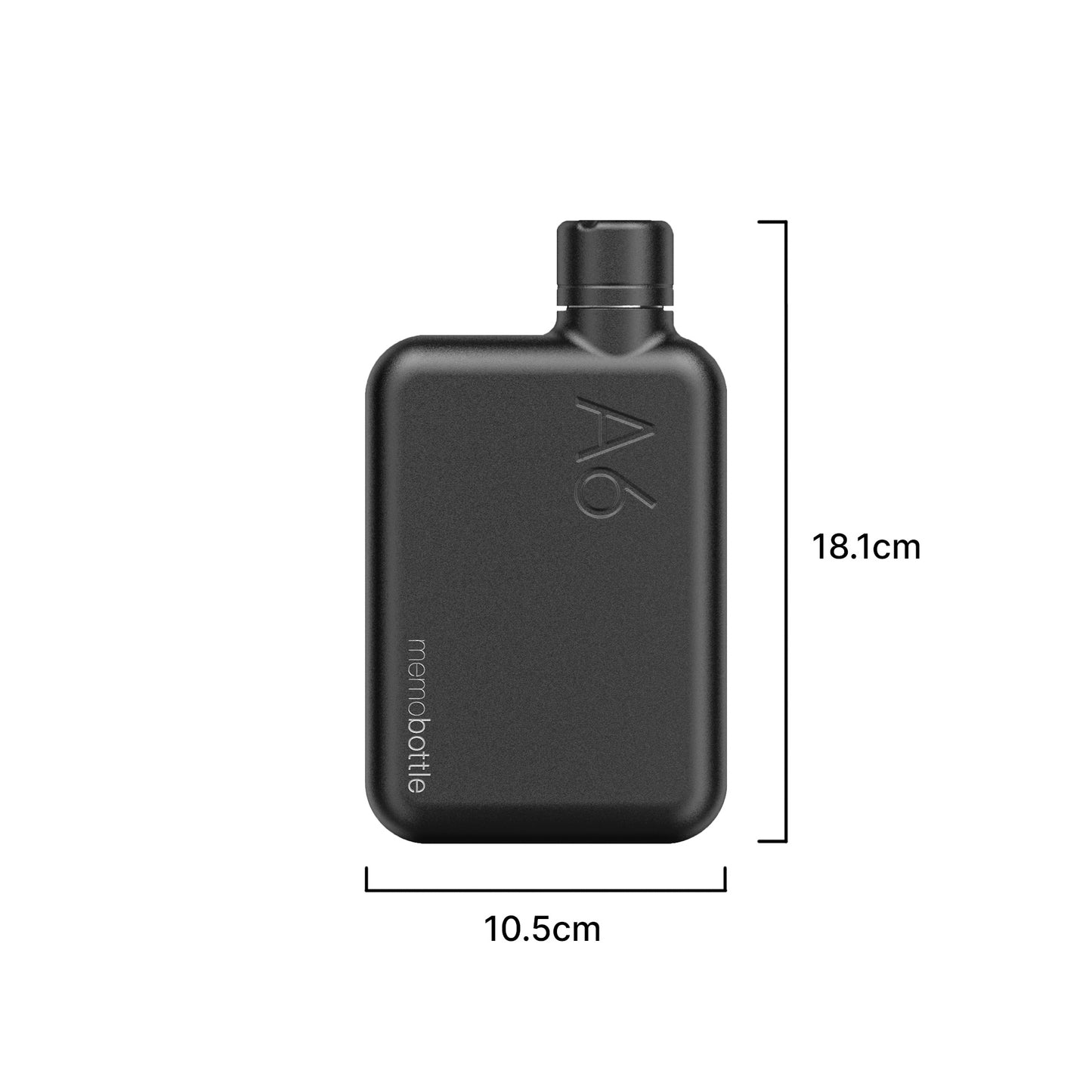 A6 Stainless Steel Memobottle Black