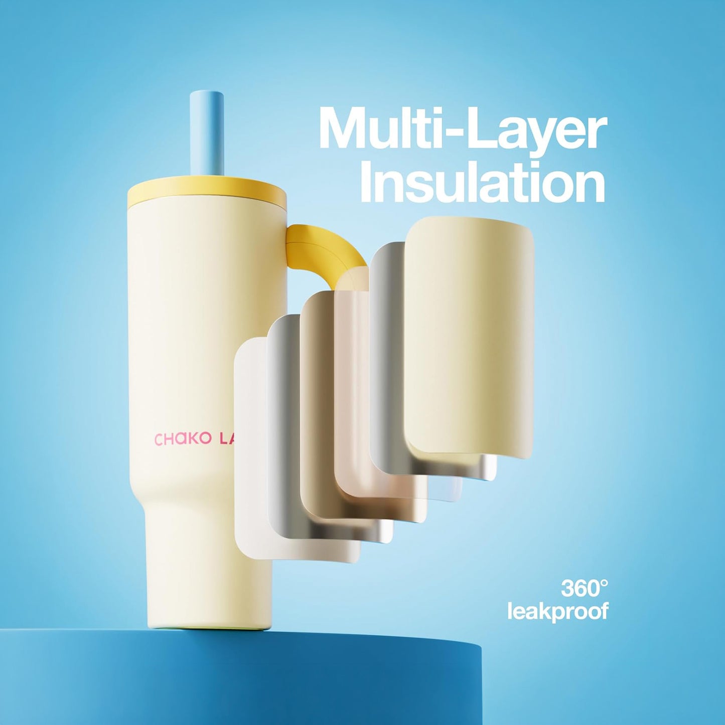 ChakoLab Bawang Tumbler Ceramic (White & Yellow)