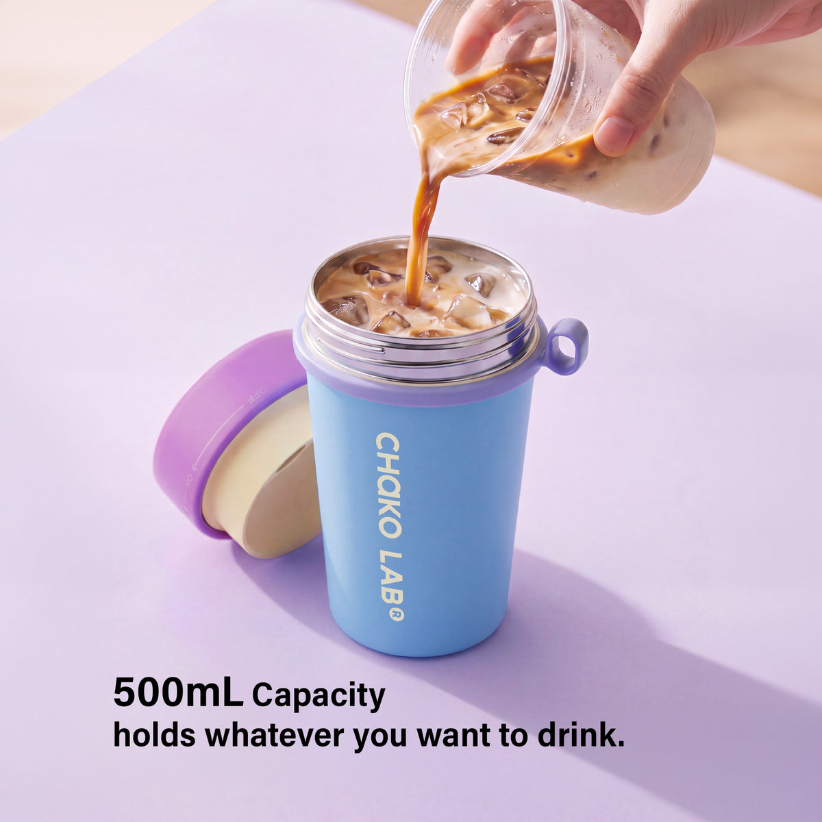 Chako Lab Coffee Cup Twizo 500ml Stainless Steel (Blue)