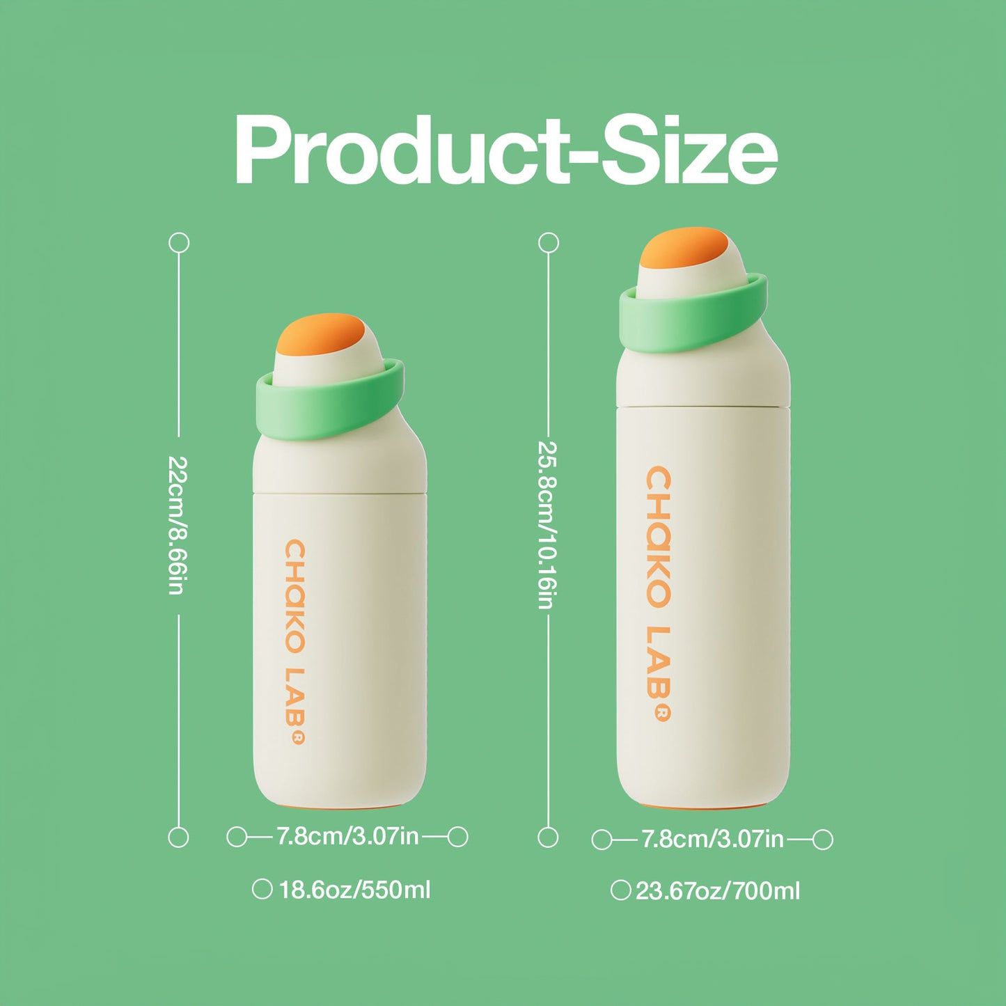 Chako Lab Kada Bottle 550ml (Mini Cantaloupe)