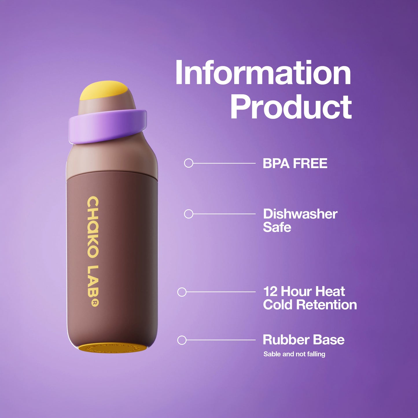 Chako Lab Kada Bottle 550ml (Taro Coco)