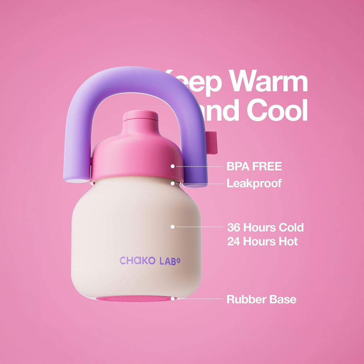 CHAKOLAB LinLin Ceramic Kettle (Pink & Purple)