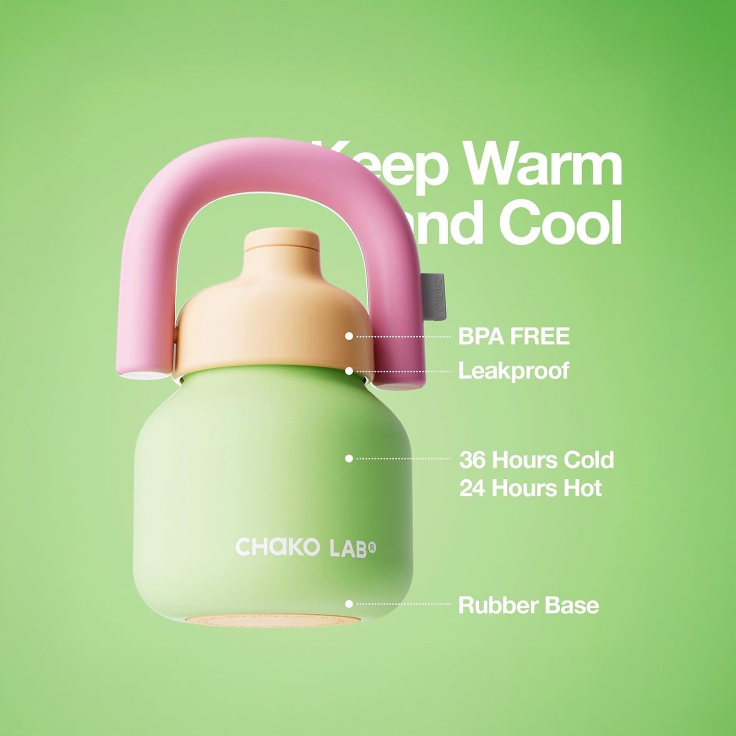 Chako Lab LinLin Kettle (Green & Pink)