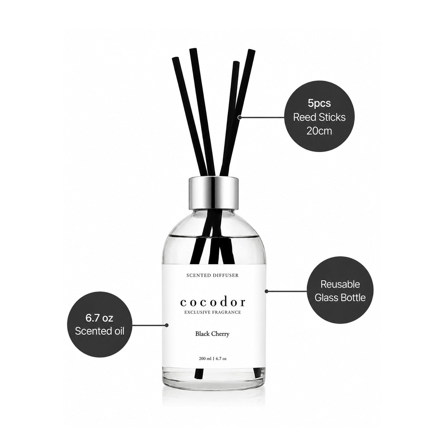 Cocodor White Label Reed Diffuser - White Musk 200ml