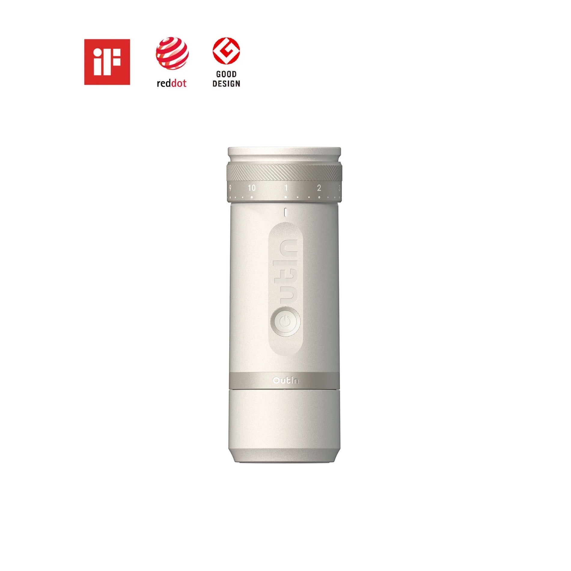 OutIn Fino Portable Coffee Grinder Machine (Sand Stone White)