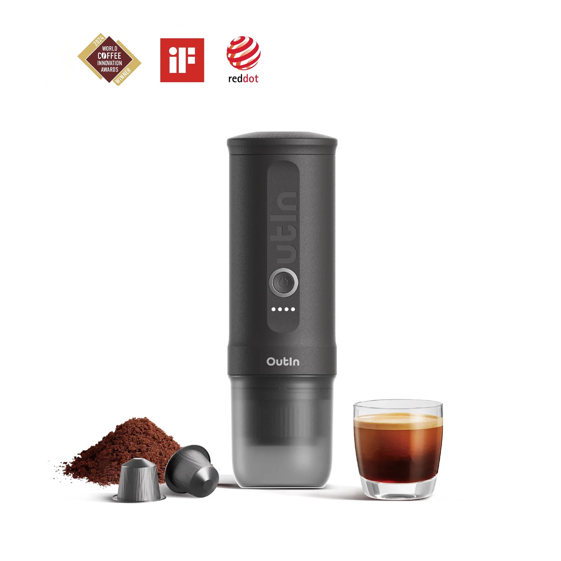OutIn Nano Portable Espresso Machine (Space Gray)