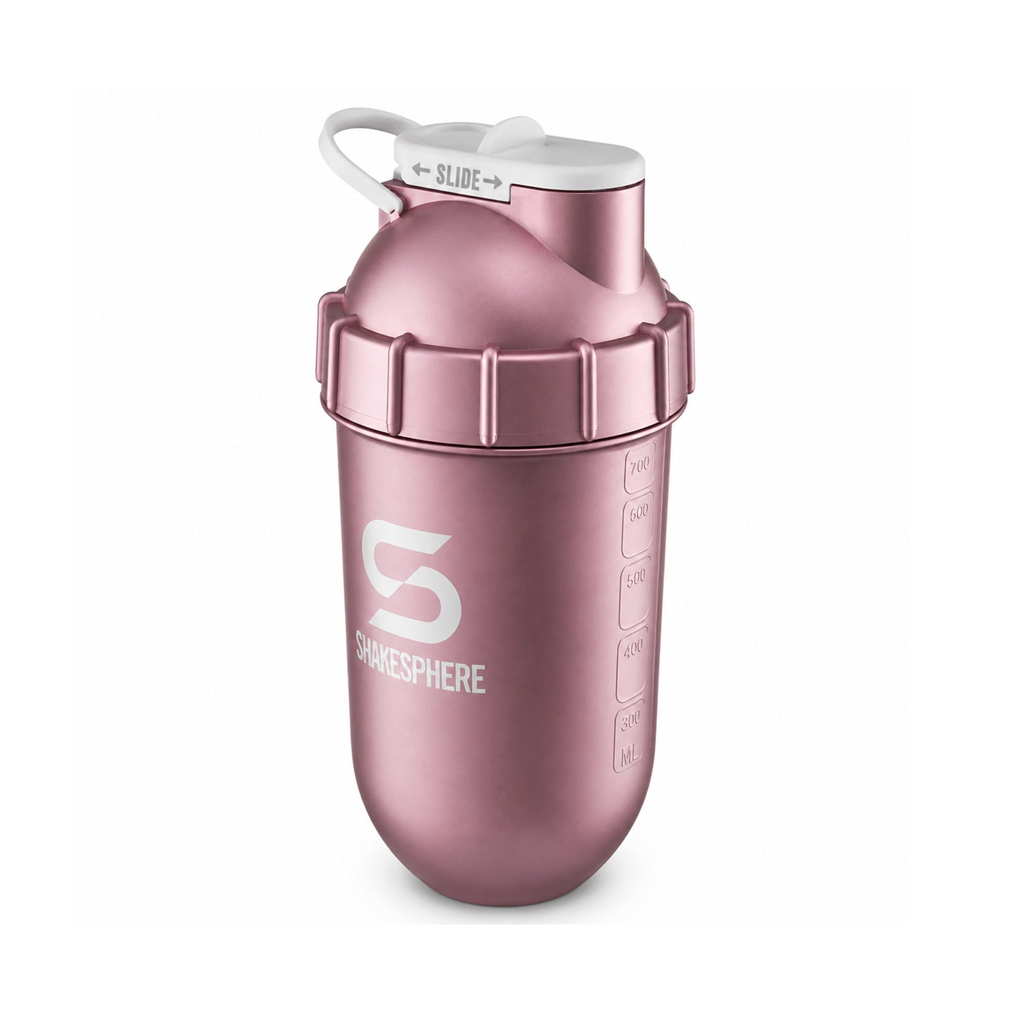 ShakeSphere Tumbler Original 700ml (Metallic Rose Gold / White Logo)