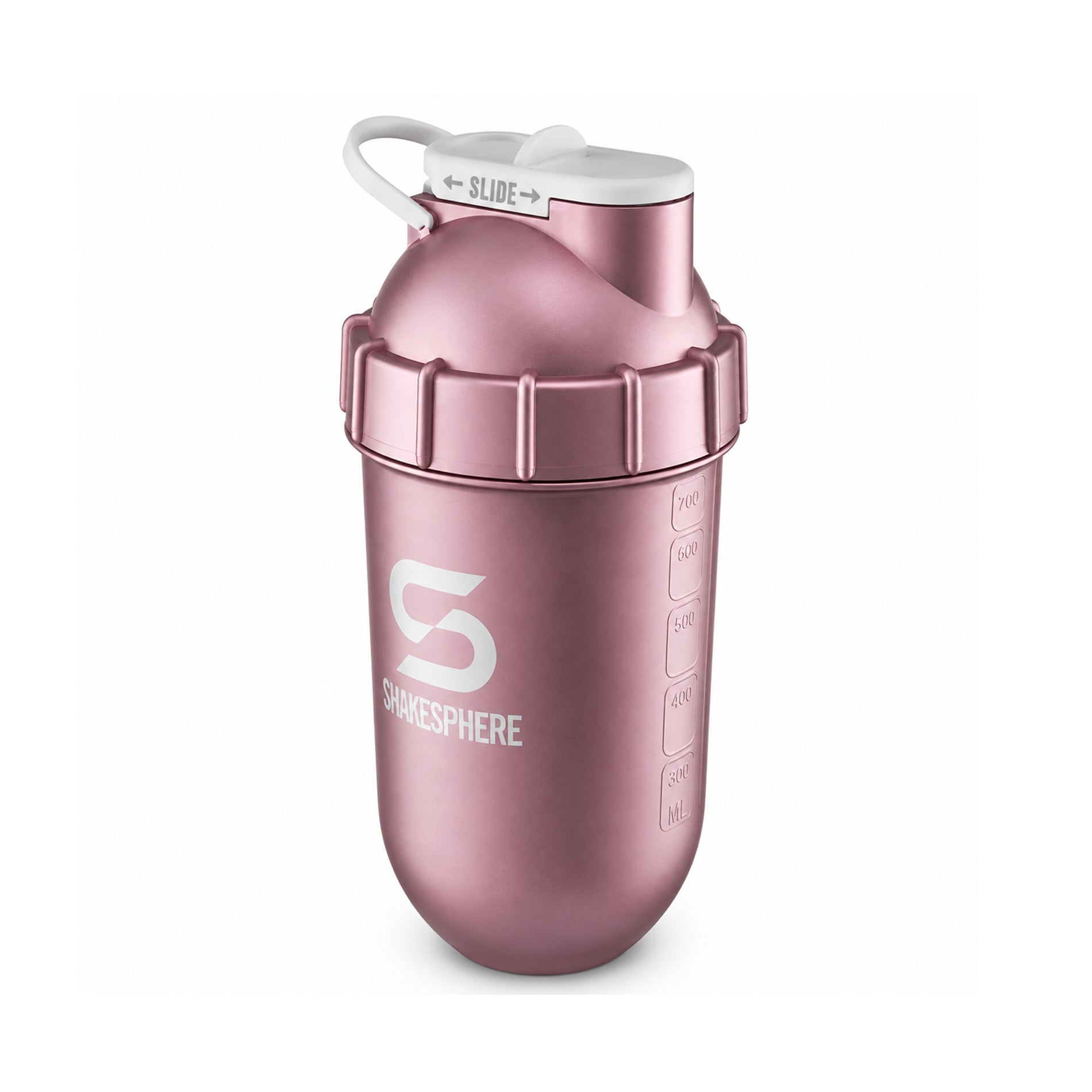 ShakeSphere Tumbler Original 700ml (Metallic Rose Gold / White Logo)