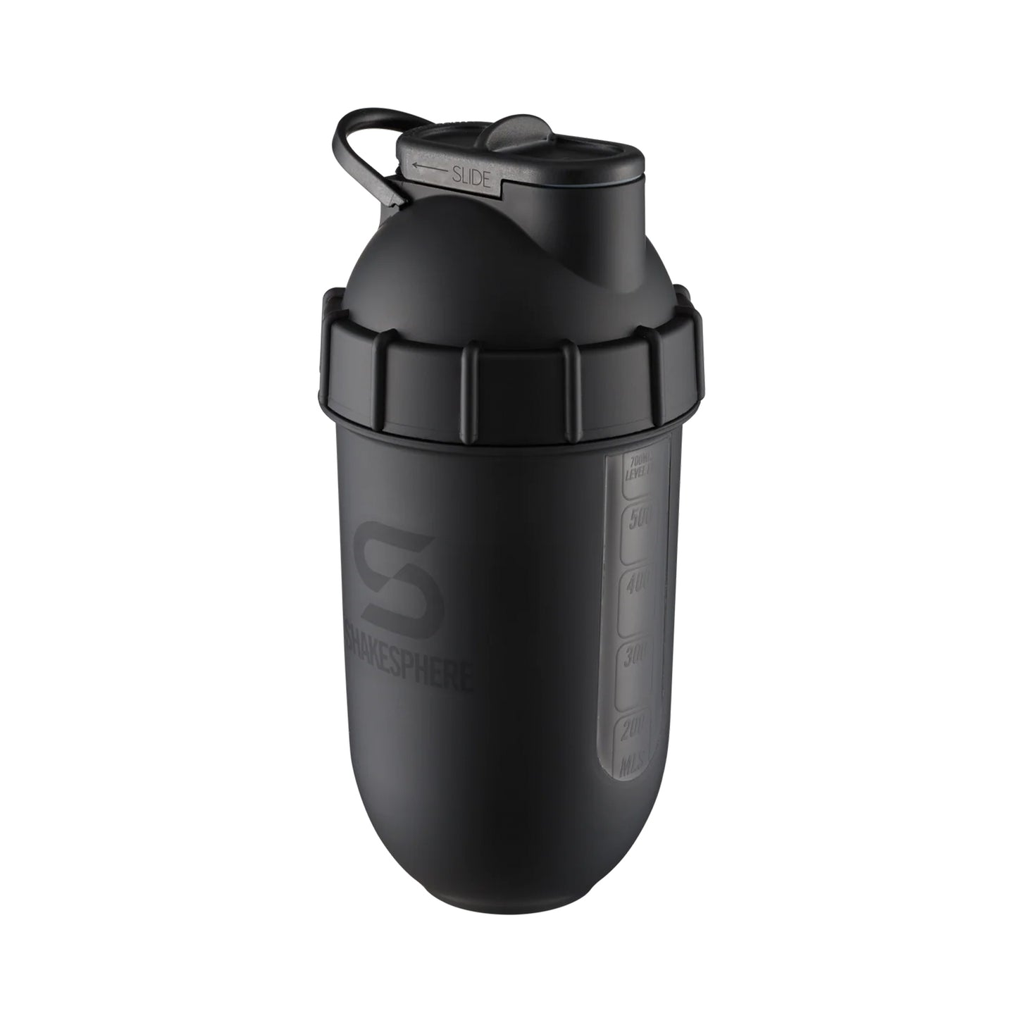 ShakeSphere Tumbler View سعة 700 مل (أسود مطفأ - نافذة سوداء)