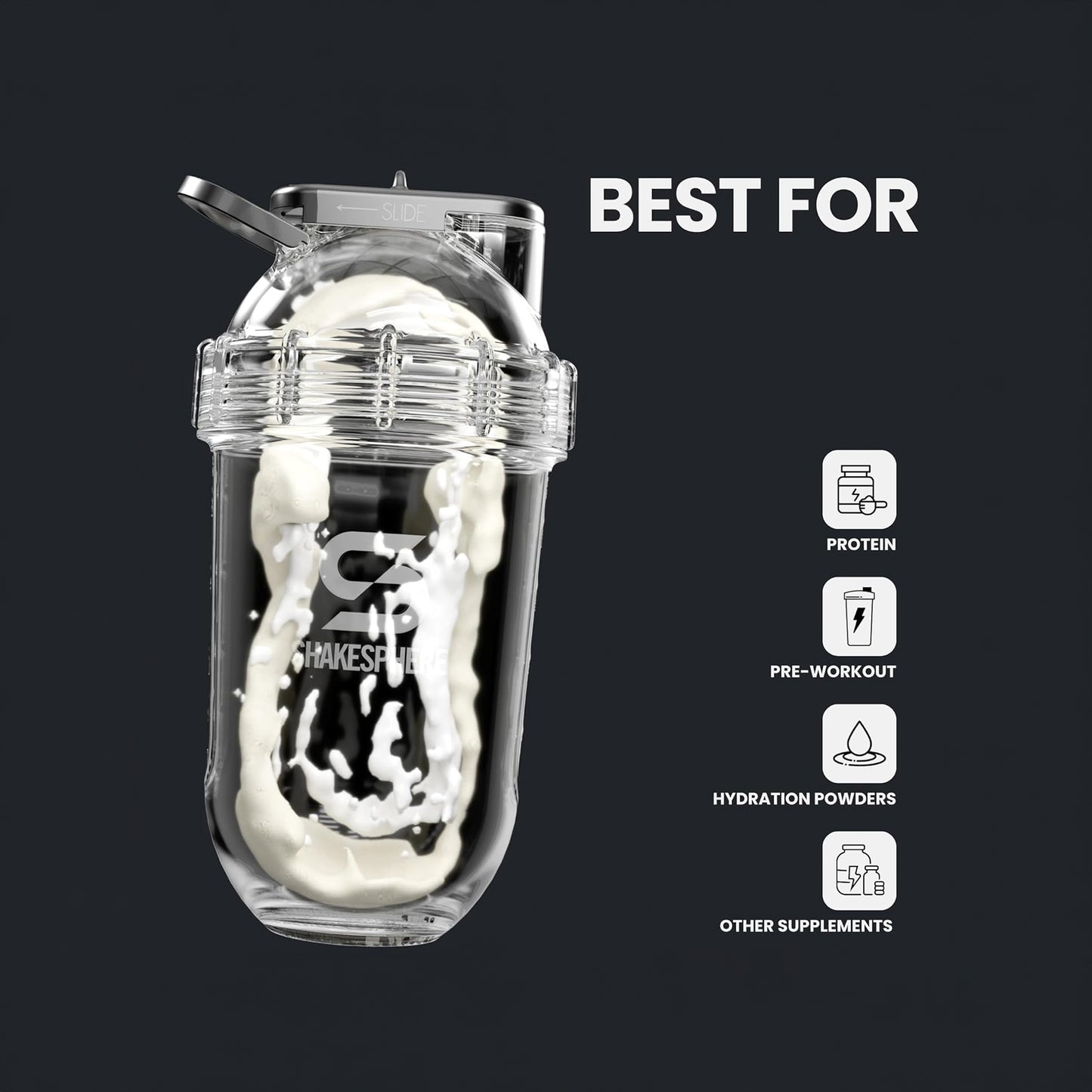 ShakeSphere Tumbler View 700ml (Rose Gold - Clear Window)